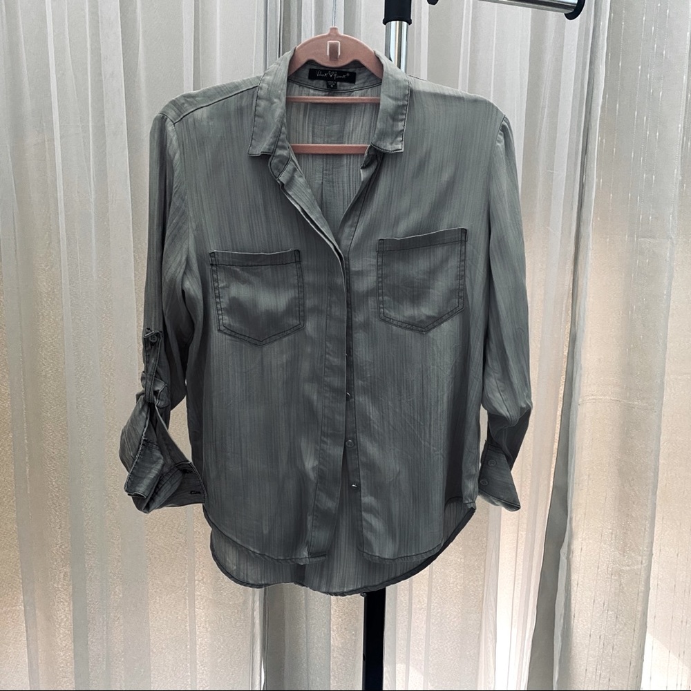 Ladies Tencel Button Down Blouse